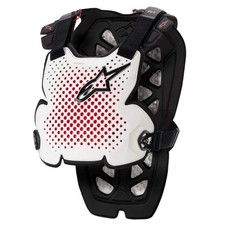 Image of ALPINESTARS WHITE BLACK RED A-1 PRO CHEST PROTECTOR