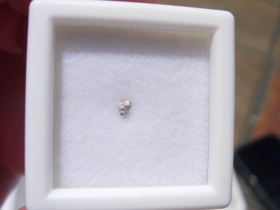 #1 Wadsworth Ohio Meteorite Eucrite-mmict micro fragment in 1'' glass top case