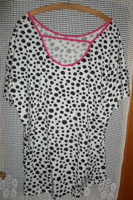 Damen T-Shirt Gr. 48 50 weiß schwarz pink Rock Your Curves Angelina K.