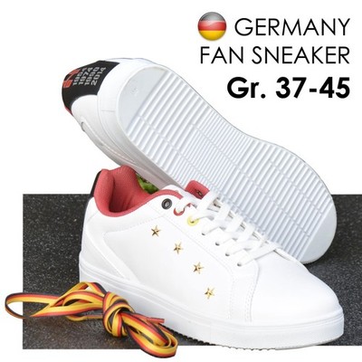 DEUTSCHLAND SNEAKER WEISS GERMANY   FAN SCHUHE DAMEN HERREN ALLE Gr 37 BIS 45