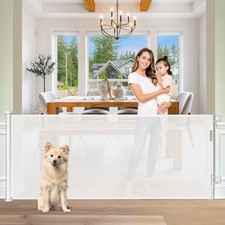 65" Wide Retractable Baby Gate for Doorways Retractable Dog Gate for Stairs