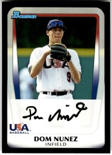 2011 Bowman Draft Picks & Prospects #BDPP102 Dom Nunez Prospects MLB