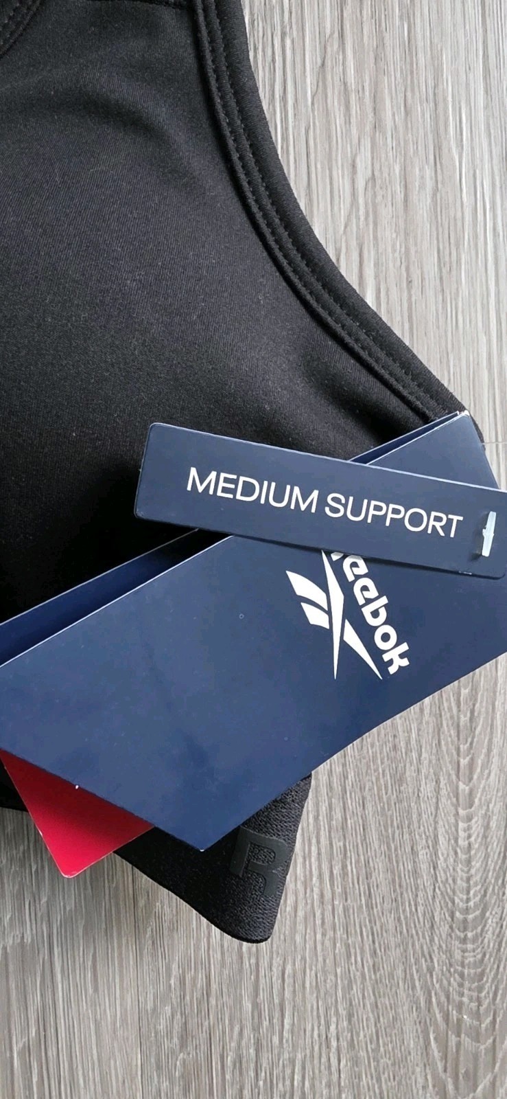 Reebok Women’s Black Sports Bra Medium Support Racerback Size M NWT thumbnail 8