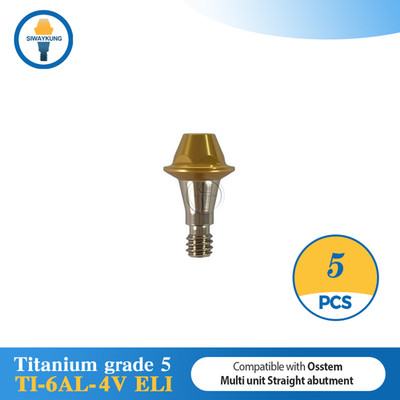 5 pcs Multi unit Straight abutment Mu Abutment fit to Osstem TS platform M/R
