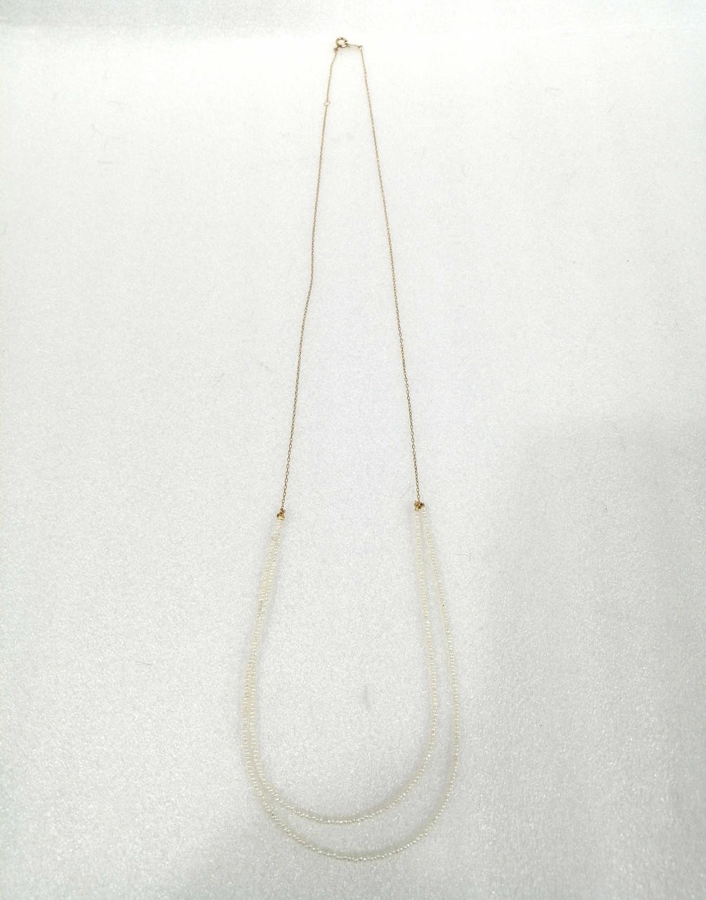 Y0625 K10 Pearl Necklace Elegant White Cultured Pearls Jewelry