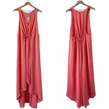 NWT Free People High Low Drawstring Waist Sundress Coral Size S