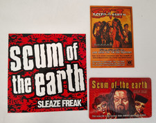 Scum of the Earth "Sleaze Freak" Rob Zombie Sticker & Promo Cards Lot Band Merch
