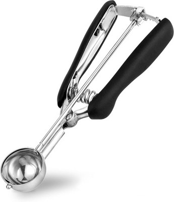 Eisportionierer Edelstahl 3,5 cm, TJ POP Eislöffel Portionierer 15ml in schwarz