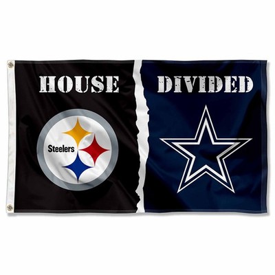 House Divided Flag Steelers vs Cowboys