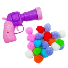 Interactive Plush Ball Shooting Cat Toy Gun