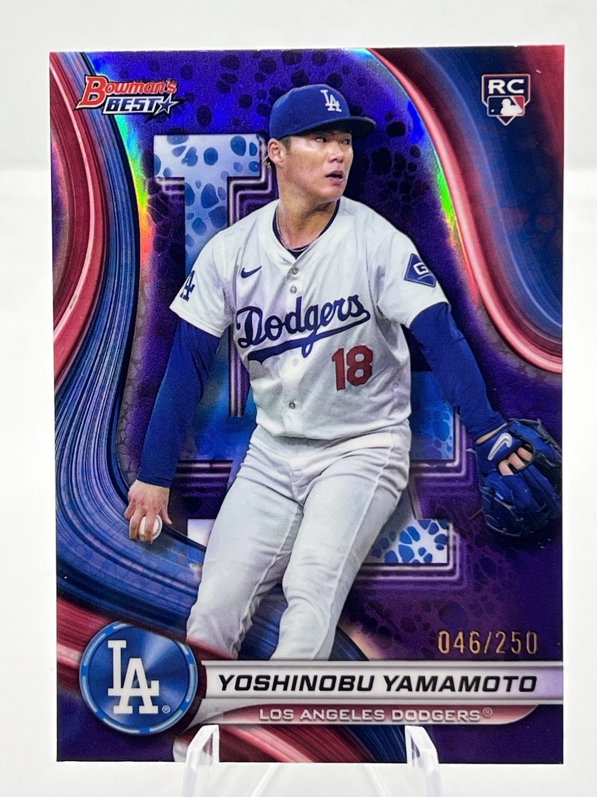 2024 Bowmans Best Yoshinobu Yamamoto PURPLE # 46/250 RC LA Dodgers