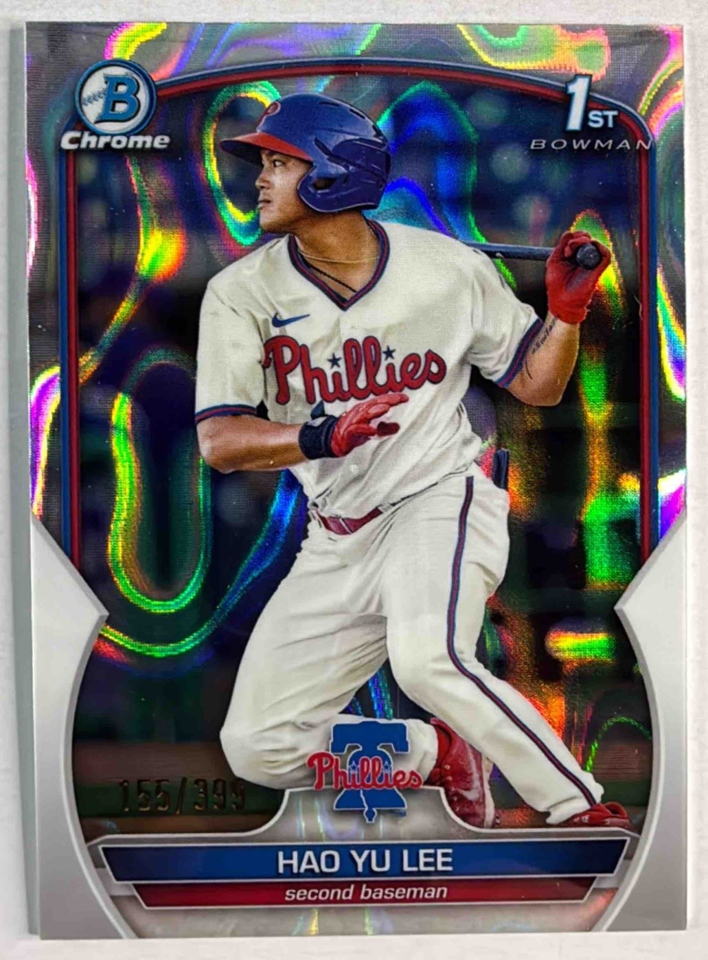 2023 Bowman Hao Yu Lee Chrome Lava Refractor /399 #BCP-52 1st Prospect Phillies