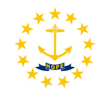 State of Rhode Island Flag Sticker Decal USA Rhode Island State