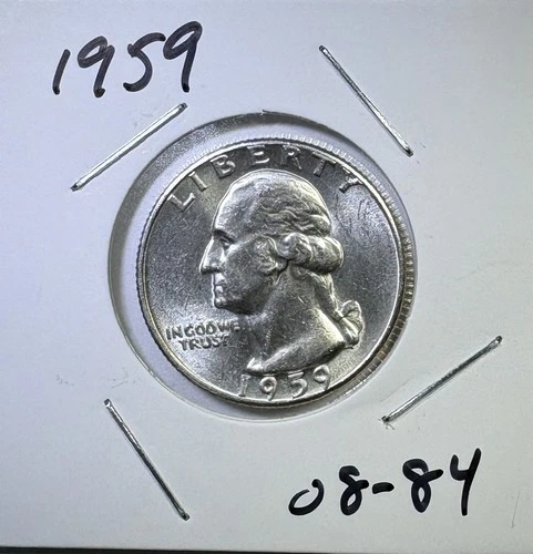 1959 25c SILVER Washington Quarter UNCIRCULATED (08-84)