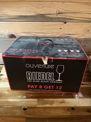 NIB Riedel Ouverture Red and White Wine Glass and Champagne Flute, Set of 12