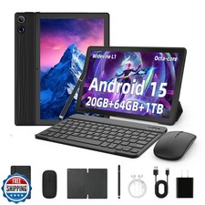 Gleeso Tablet, Latest Android 15 Tablet 10 Inch, 8-Core, 20GB 64G