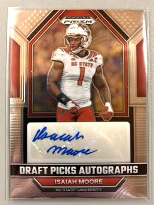 2023 Panini Prizm Draft Picks #DPA-IMO Isaiah Moore Draft Picks Autographs Auto