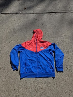 Nike PSG Paris St Germain Windbreaker Jacket Size Large Blue/Red