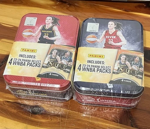 Caitlin Clark Exclusive 2023-24 WNBA Panini Select Sealed 2 Tin Lot Rookie Year
