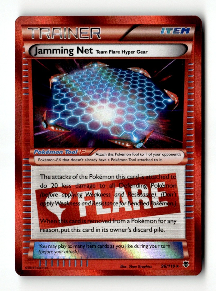 Jamming Net Holo Rare XY - Phantom Forces 98/119 LP Pokémon TCG