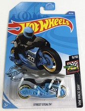 2020 Hot Wheels HW Race Day 9/10 Light Blue Street Stealth #78 1:64 Scale Bike