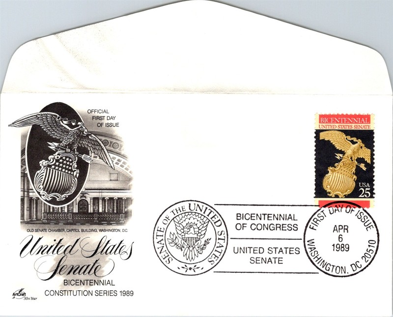 S09-6205, U.S. SENATE BICENT., ARTCRAFT FDC