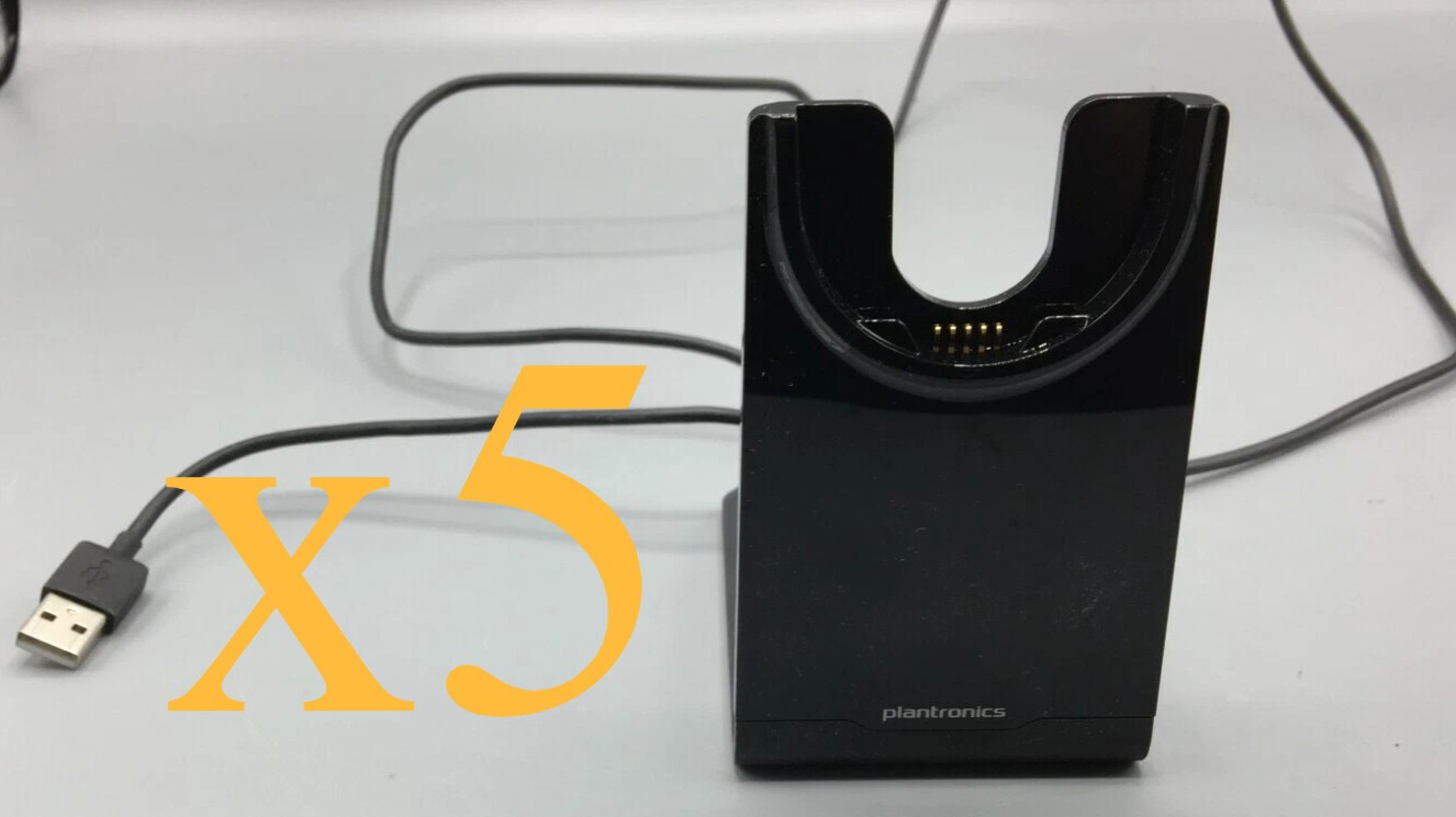 LOT OF 5 Plantronics Voyager Focus B825-M B825 UC Charging Stand 203079-101
