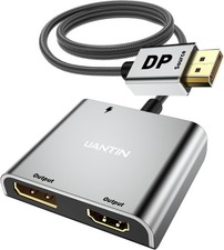 DisplayPort to HDMI and Adapter, 4K 60Hz DP Splitter Grey
