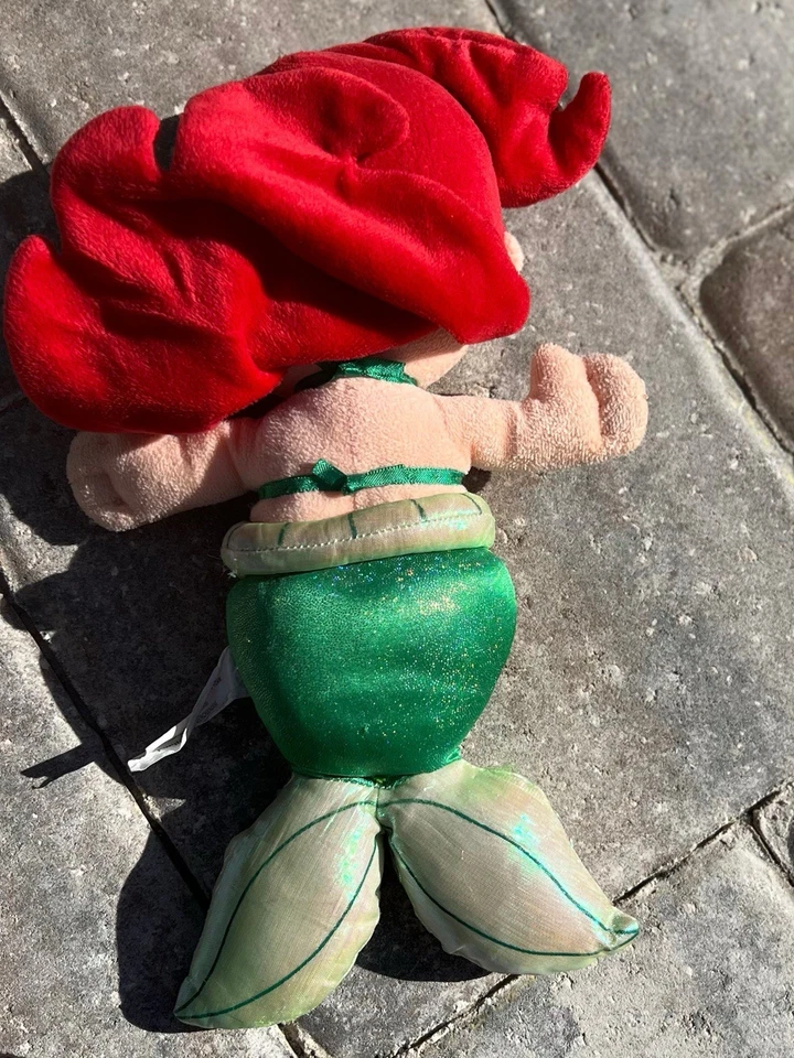Disney World La Sirenita Beanbag Muñeca de peluche Princesa Ariel 12" Foto 4 de 4