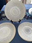 JARS FRANCE VUELT WHITE PEARL DINNER PLATES 11 1/2", 8 3/4” SALAD PLATES 3 Each