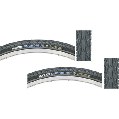 Pack of 2 Maxxis Overdrive Tire 27.5 X 1.65 Clincher Wire Black/Reflective