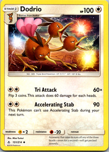 Dodrio 151/214 Sun & Moon Unbroken Bonds Uncommon