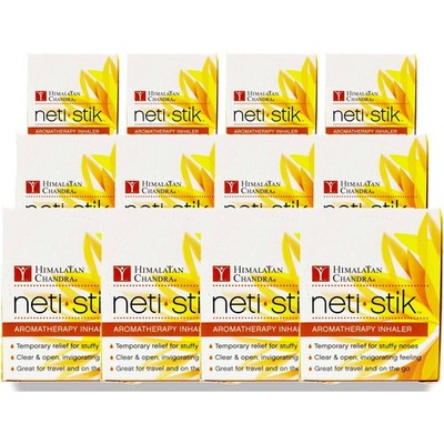 Neti Stik Aromatherapy Inhaler By Himalayan Chandra 12 Nasal 12Ct 12 Pack