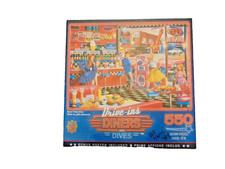 MasterPieces DRIVE-INS DINERS DIVES 550 Piece Jigsaw Puzzle Complete