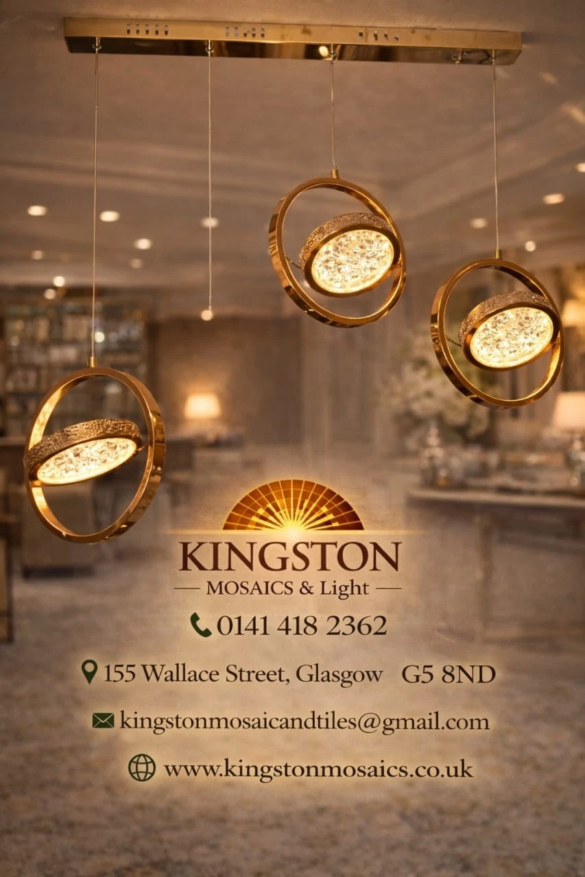 Luxury 3-Ring Gold LED Crystal Pendant Chandelier Ceiling Light – 02 Options - Picture 17 of 18