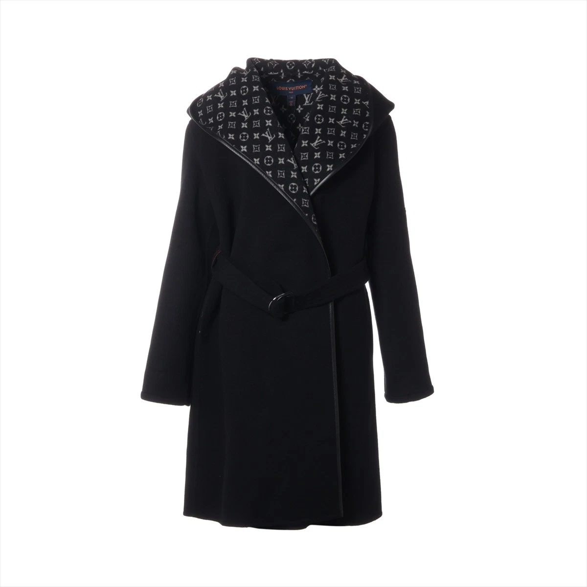 LOUIS VUITTON（LV） Louis Vuitton Cappotto Avvolgente Lana 34 Donna Nero FGC040QWE Monogramma