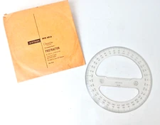 Vintage No. 1931 AP-6 Round 6 Inch Protractor Eugene Dietzgen Co. Circular