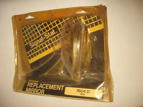 Chrome Rectangular Universal Replacement Mirror, Signal-Stat 7604D, fits L or R