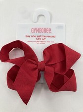 Gymboree Girls Hair Bow Clip RED Hair Accessories 4"