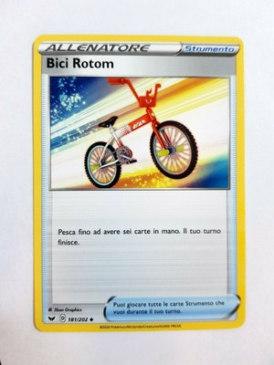 POKEMON BICI ROTOM 181//202 NON COMUNE REVERSE HOLO SPADA E SCUDO