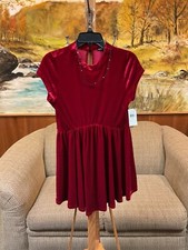 DRESS FOR GIRLS  SEQUIN HEARTS  . Size 14 .VELVET CASUAL. FREE SHIPPING