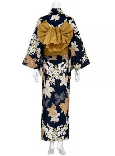 Japanischer Sommer Kimono Yukata süße Blumen Yukata und Obi Set Damen - Bild 6 von 10