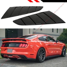 For 15-2023 Ford Mustang Glossy Black Side Vent Window 1/4 Quarter Scoop Louver