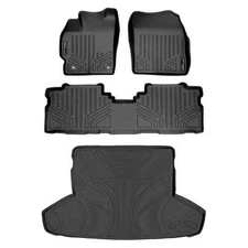 SMARTLINER SA0123/B0124/D0124 Front/Rear Floor Liners Black for Toyota Prius V
