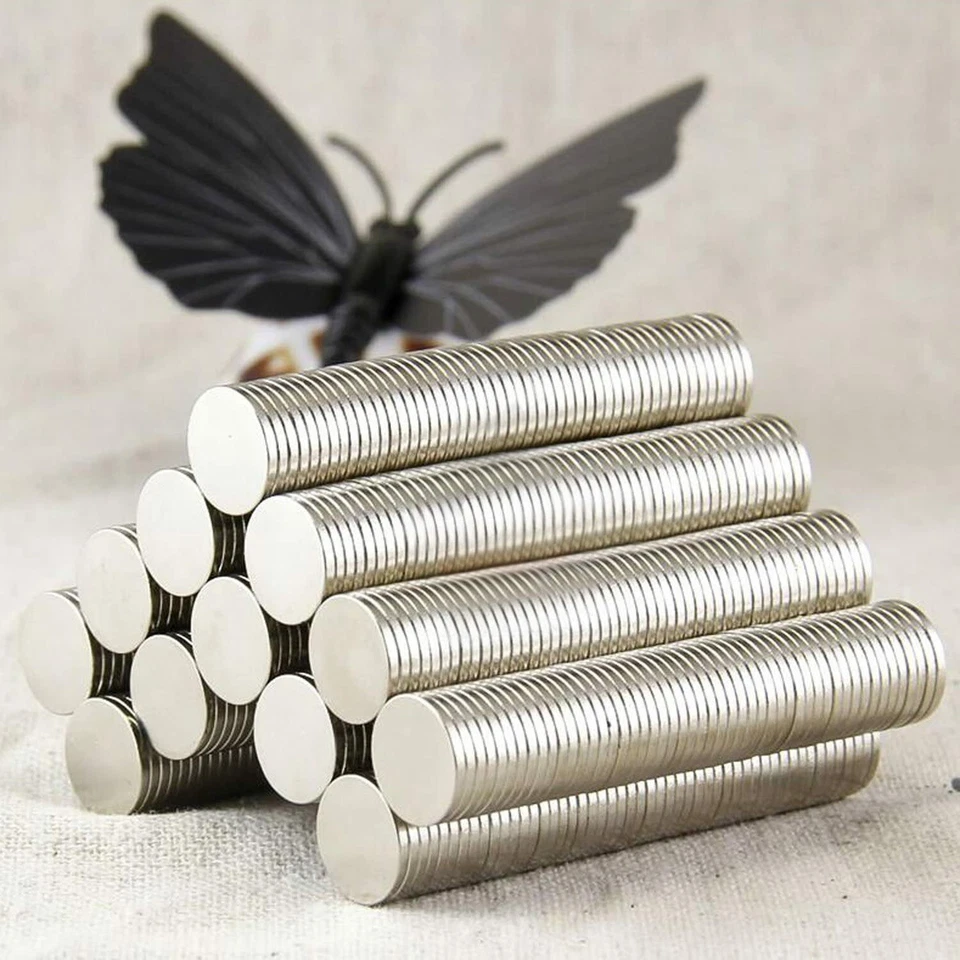 Magnets 100pc Round Disc Magnetic Rare-Earth Neodymium N35 (T 2mm) *(Dia 2-20mm) - image 3 of 4