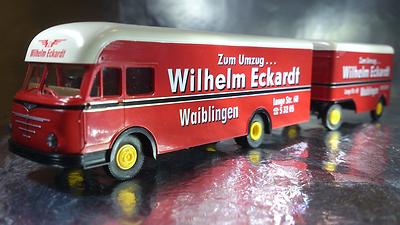 * Brekina 57805 Wilhelm Eckardt LKW und Anhänger Maßstab 1:87 HO
