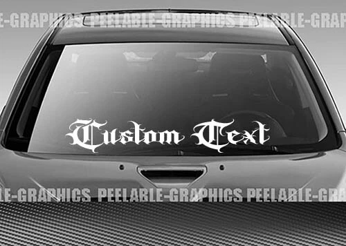 Custom Text Personalized OE Windshield Banner Decal Sticker car truck