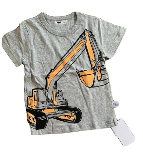 T-Shirt Jungen Bagger Baustelle Radlader Geschenk Größe in 92 und 98