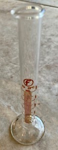 5mL Fisherbrand Class B Graduated Cylinder Single Amber Metric Scale (#08-570A)