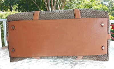 Coach F77012 Vintage XL Signature C Canvas w/Vachetta Leather Trim